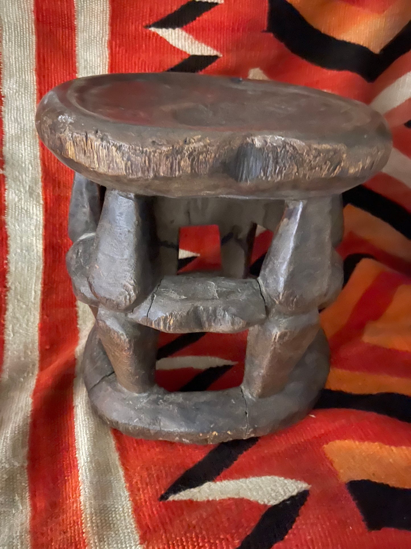 Old African Bamileke,Cameroon,W. Africa Abstract Stool