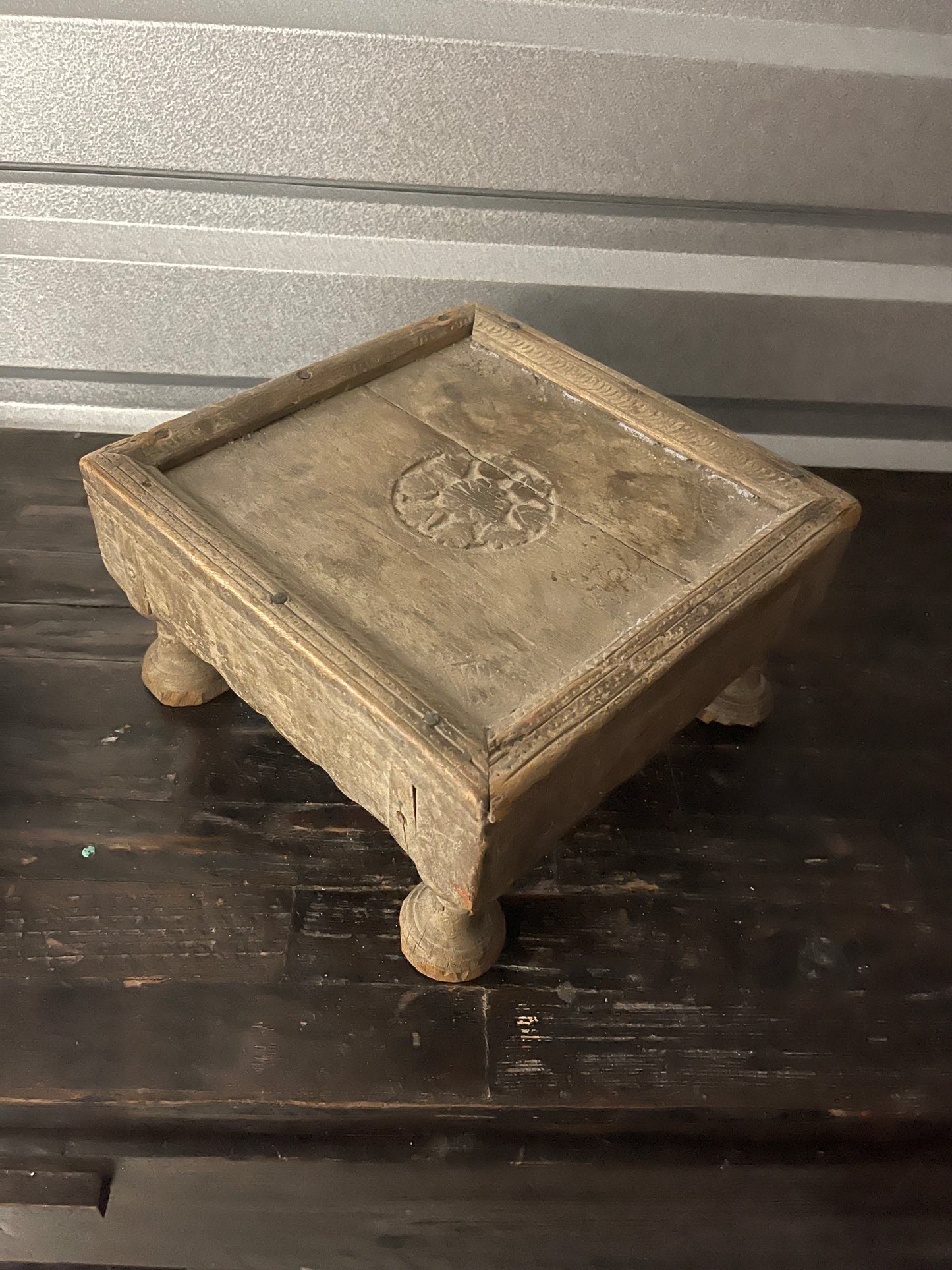Antique Carved Solid Wood Table from the Swat Valley
