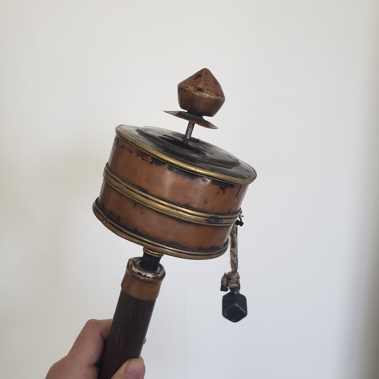 Antique Tibetan Copper Prayer Wheel