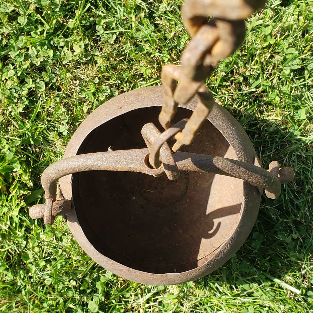 Antique hand-hammered Himalayan Well Pot