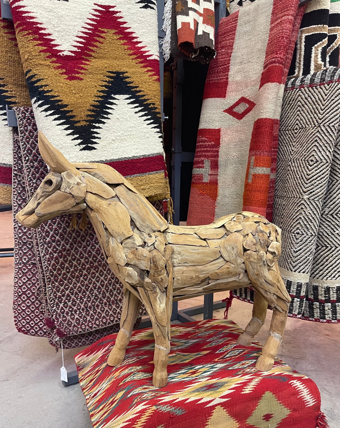 Miniature Driftwood Sculpture of a Wild Mustang