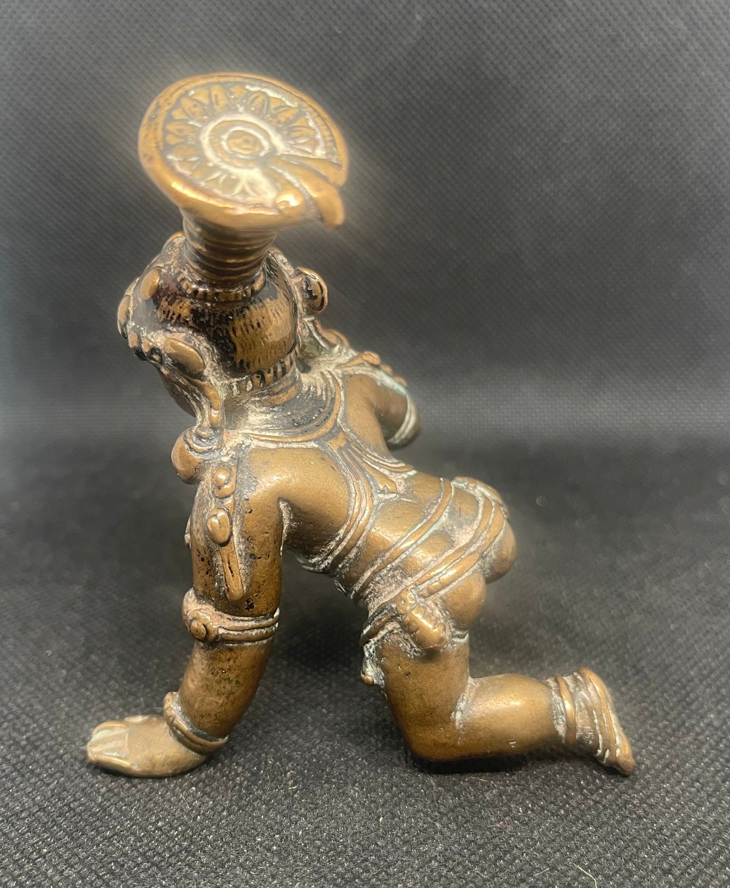Antique Baby Crawling Krishna,Karnataka with a Deep Patina