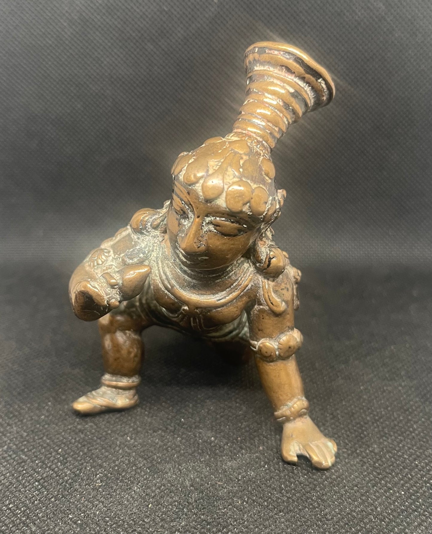 Antique Baby Crawling Krishna,Karnataka with a Deep Patina