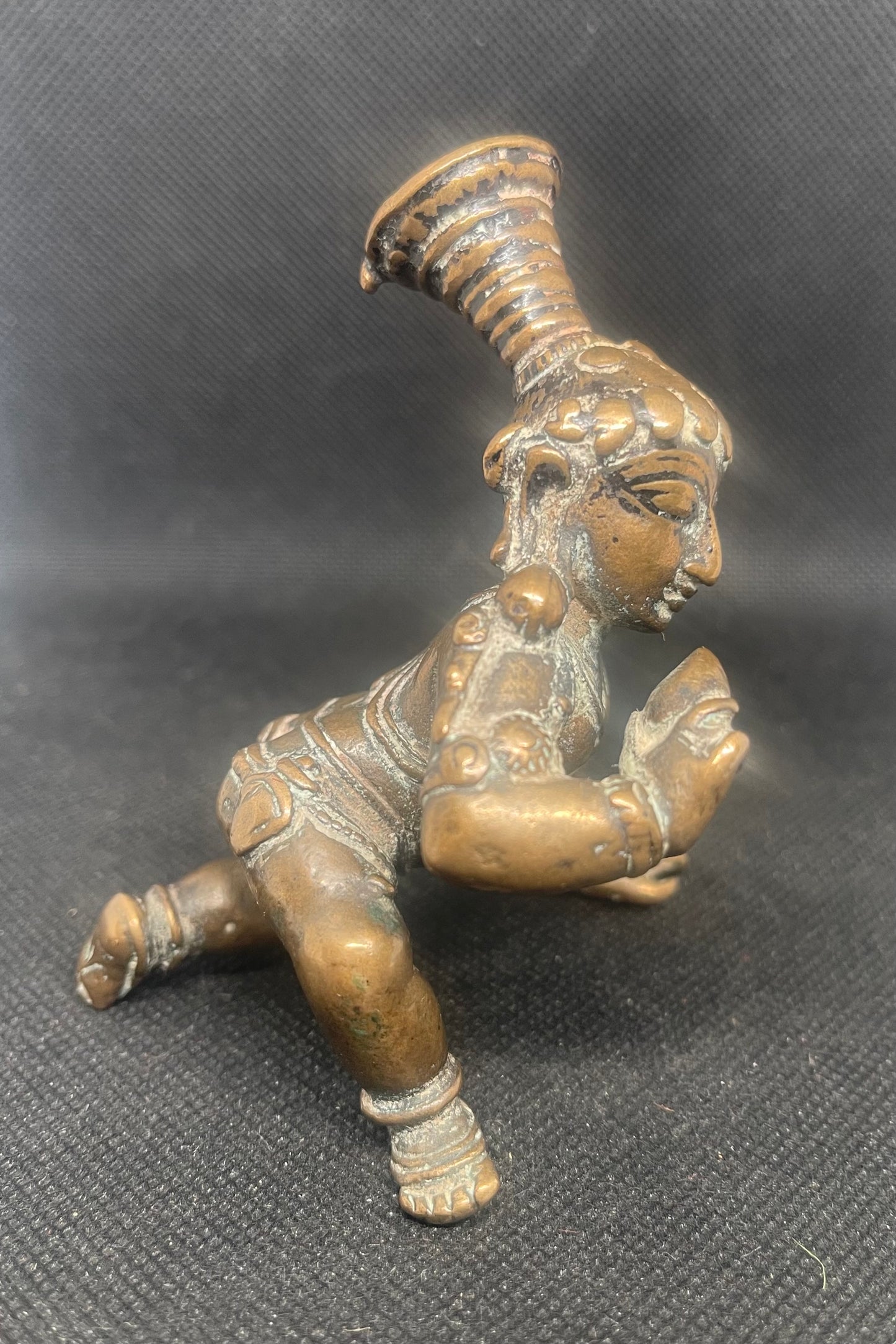 Antique Baby Crawling Krishna,Karnataka with a Deep Patina