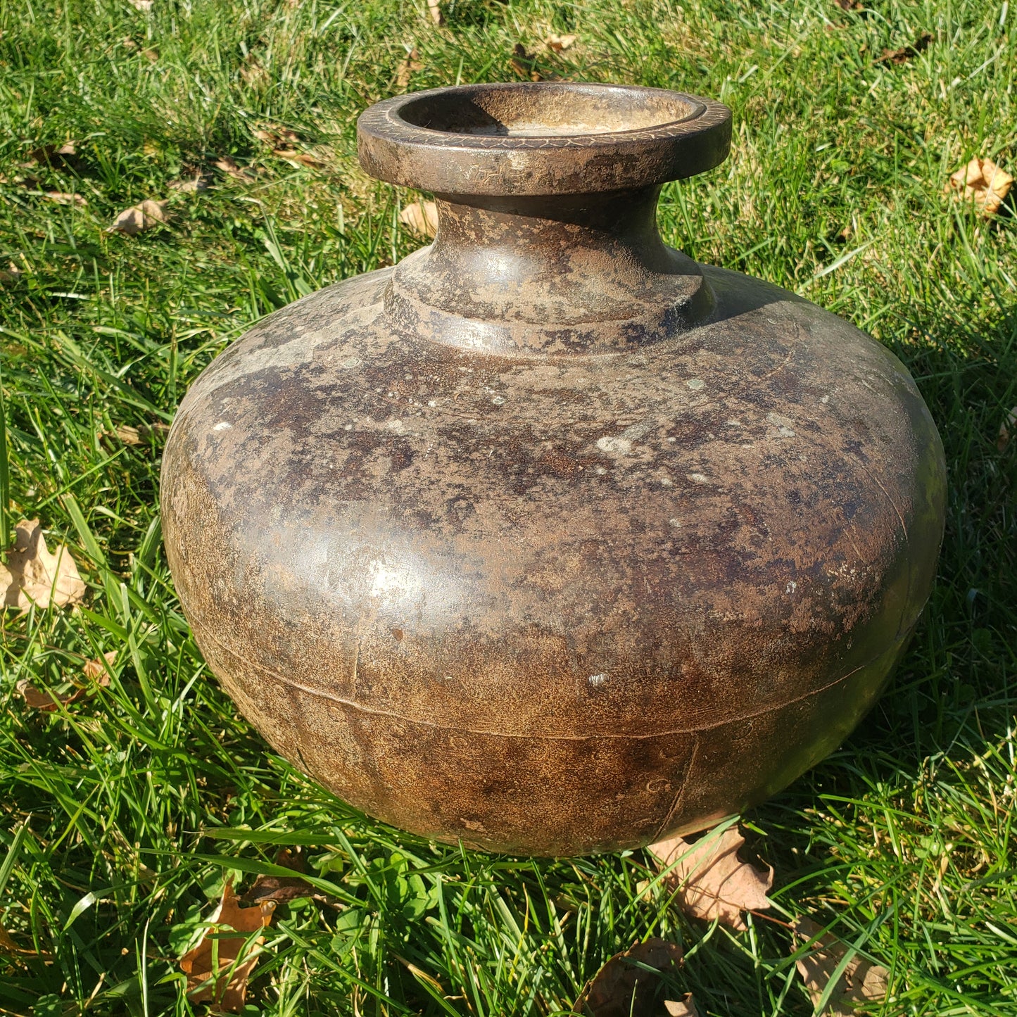 Antique Metal Water vessel from India