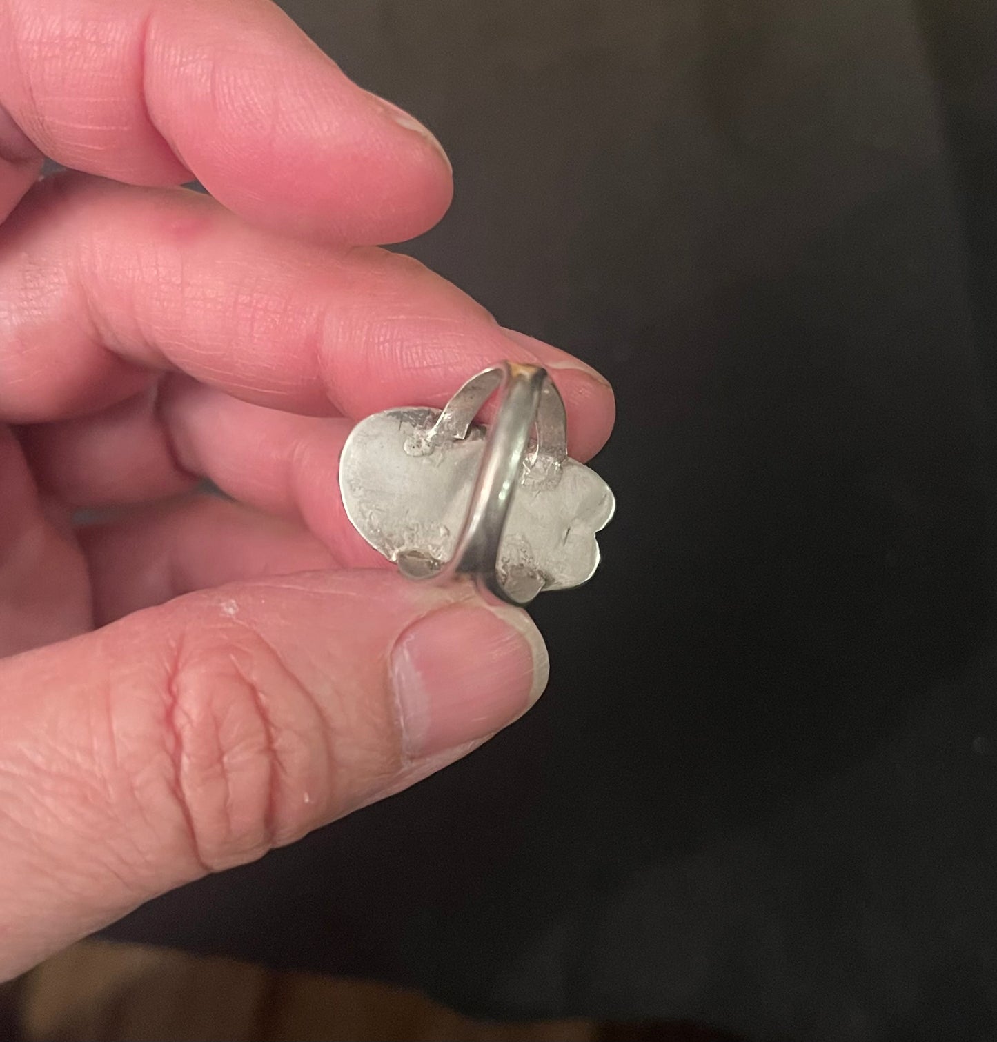 An Old Sterling & Turquoise Navajo Dine Ring