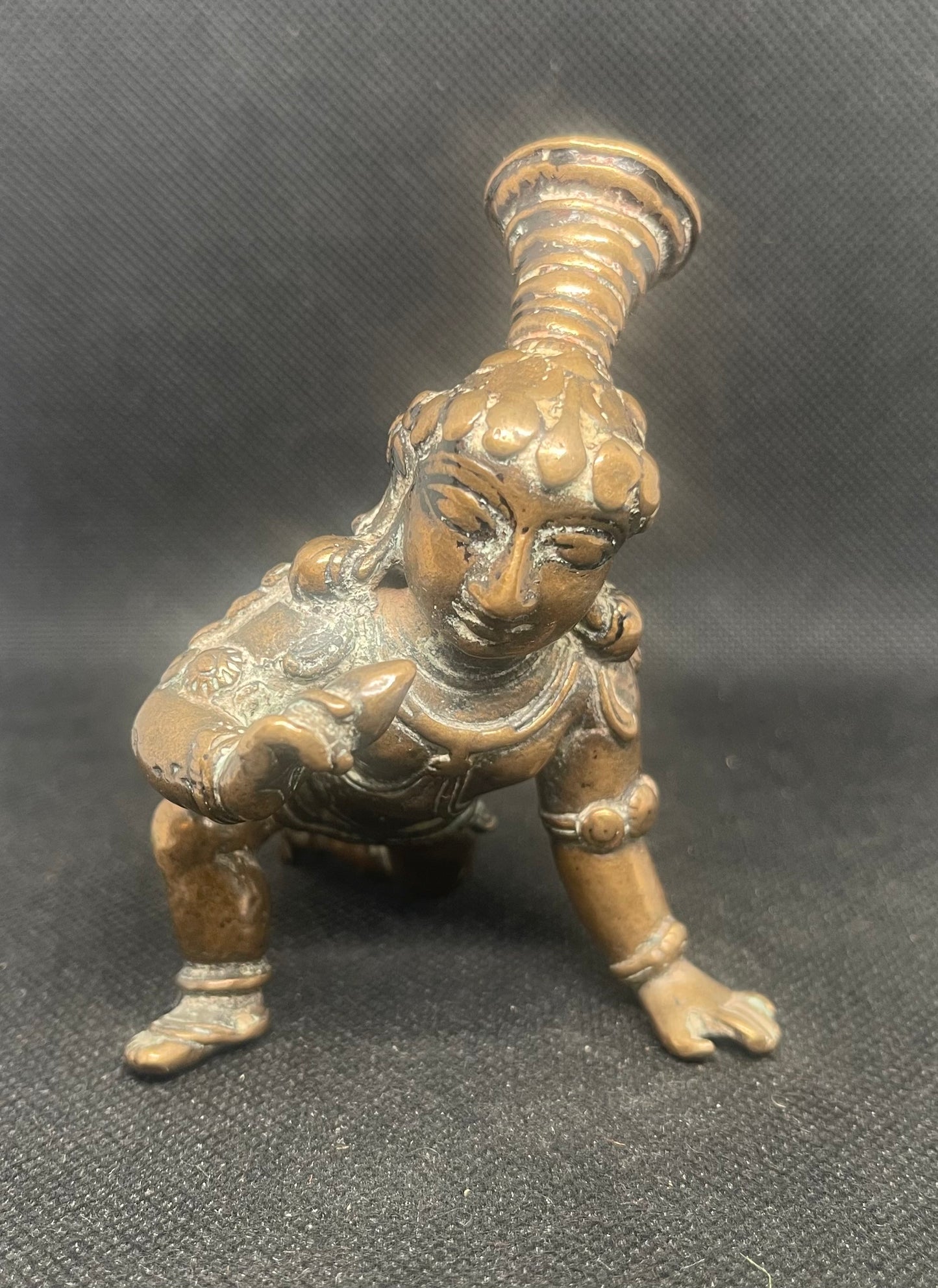 Antique Baby Crawling Krishna,Karnataka with a Deep Patina