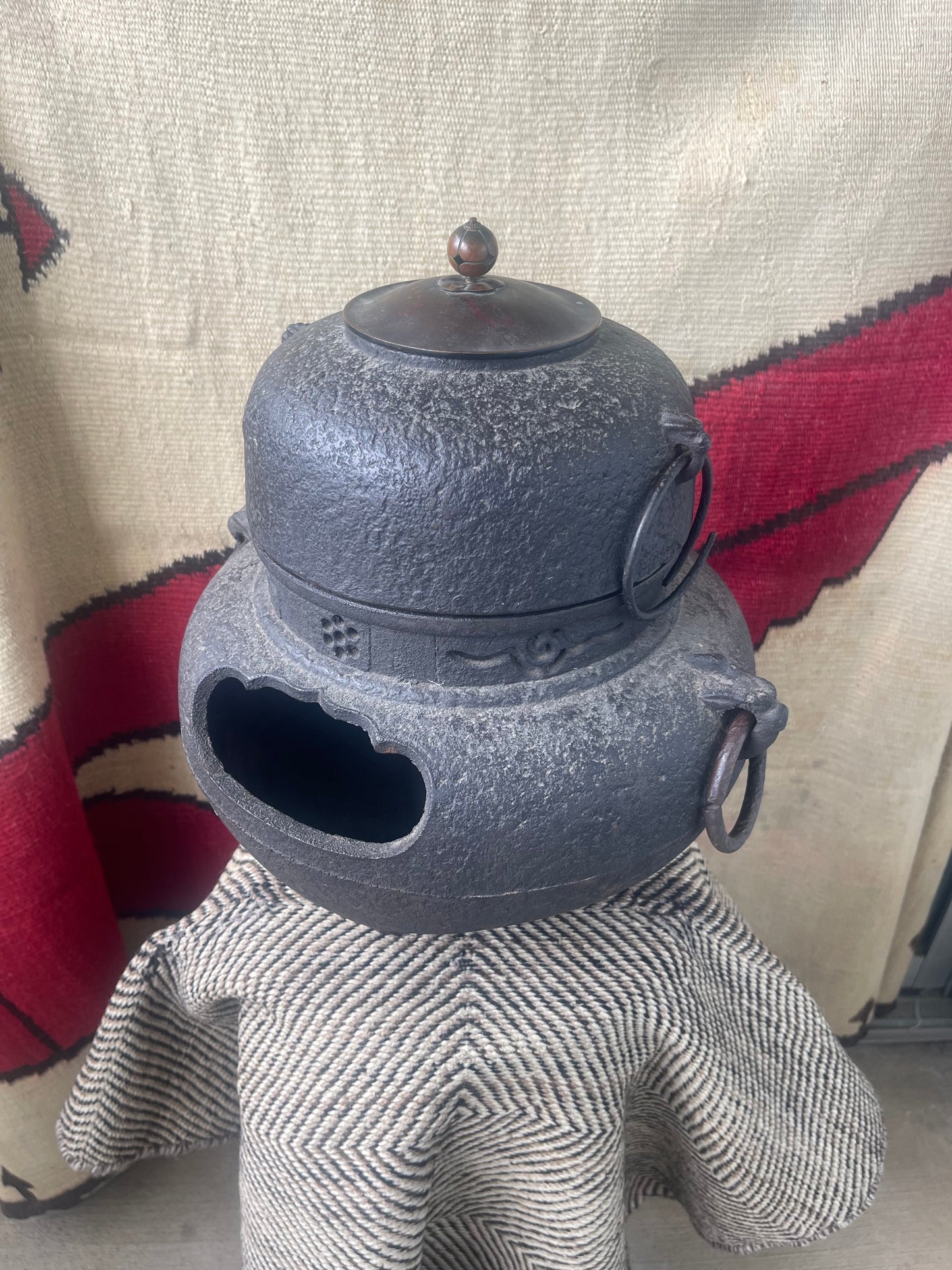Old Japanese Chagama Kama and Furo for use in the Tea Ceremony