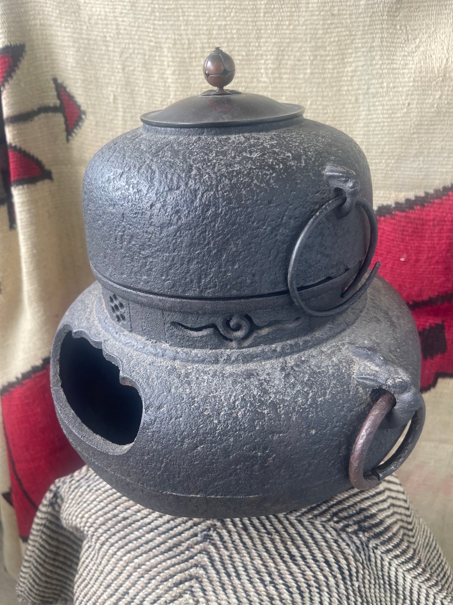 Old Japanese Chagama Kama and Furo for use in the Tea Ceremony