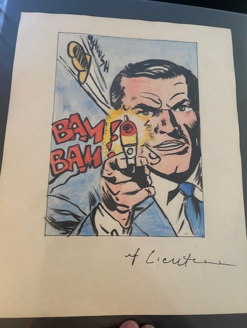 Original sketch titled "Bam Bam" signed R Lichtenstein - Provenance available