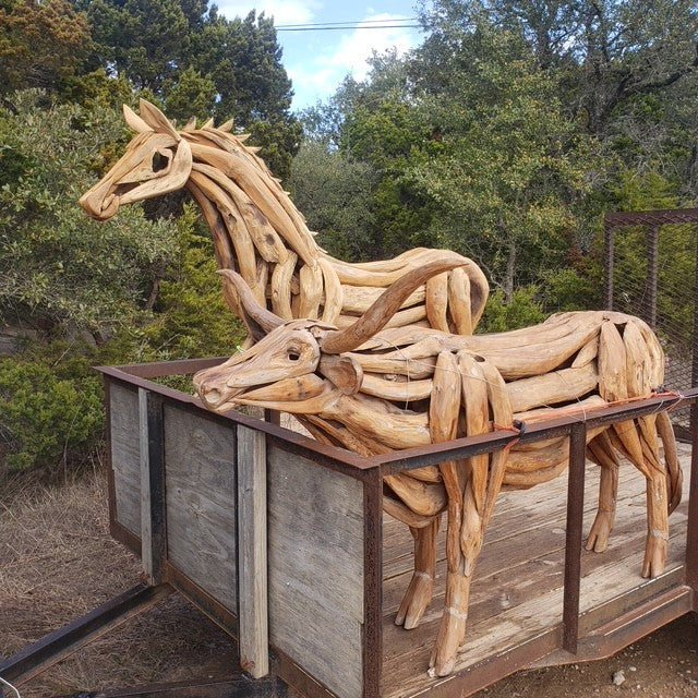 Driftwood Horses & Longhorn Sculptures