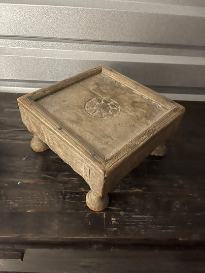 Antique Carved Solid Wood Table from the Swat Valley
