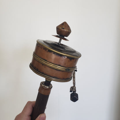 Antique Tibetan Copper Prayer Wheel