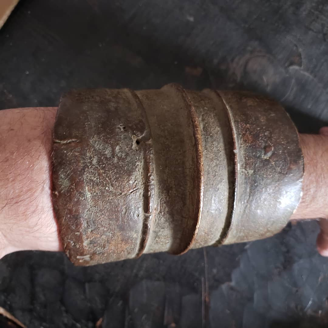 Antique Large African Cast Copper/Bronze Currency Bracelet