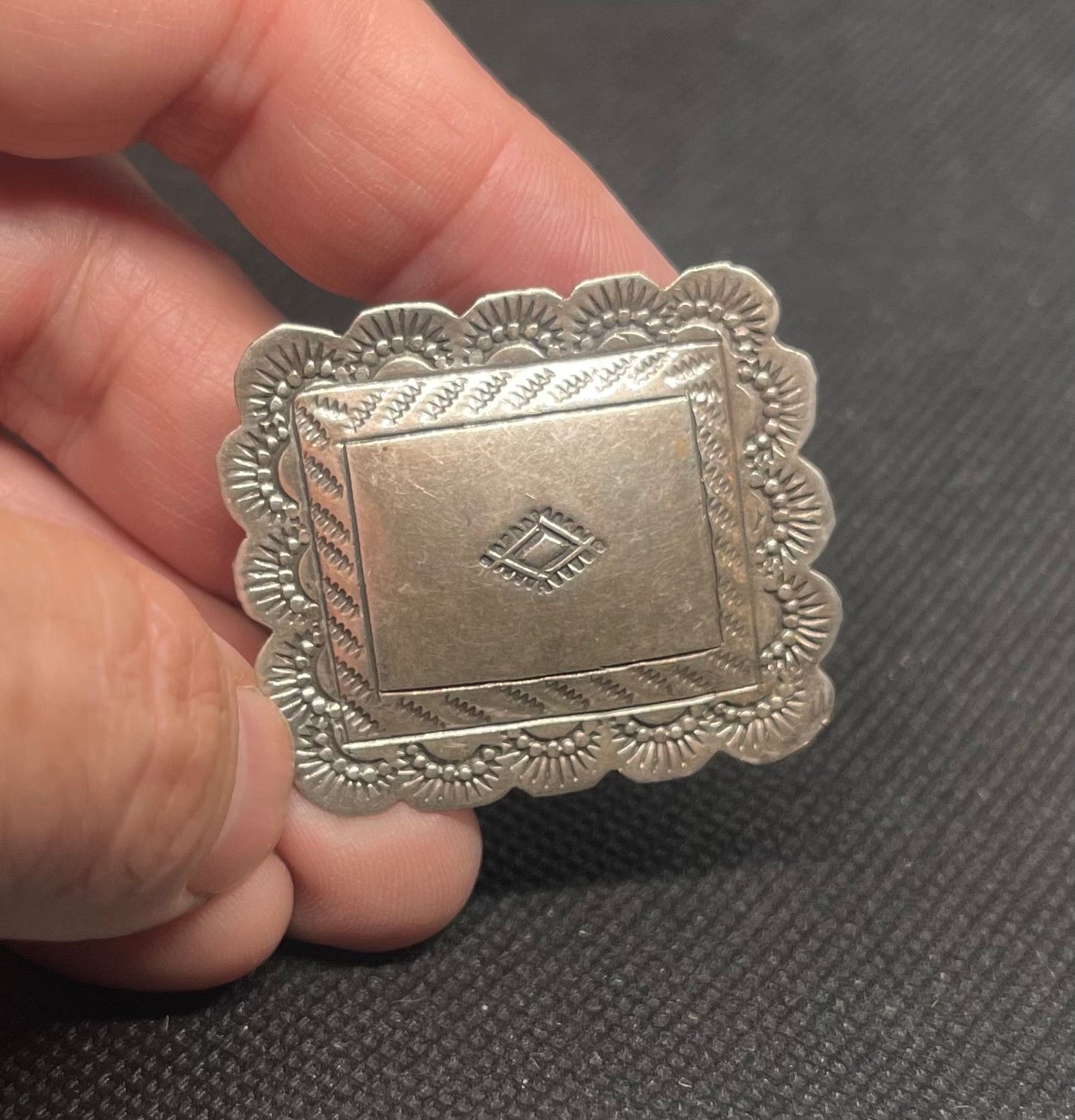 Vintage Sterling Silver Native American Pin & Pendant with Provenance