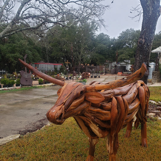 Large driftwood LongHorn Sculpture