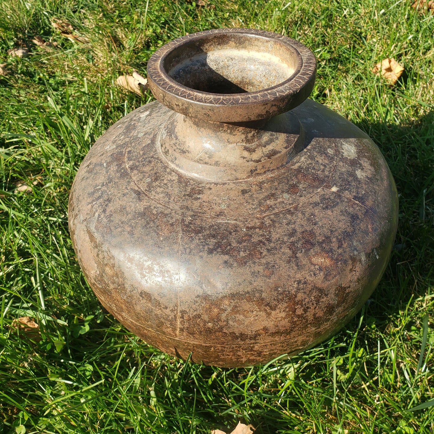 Antique Metal Water vessel from India