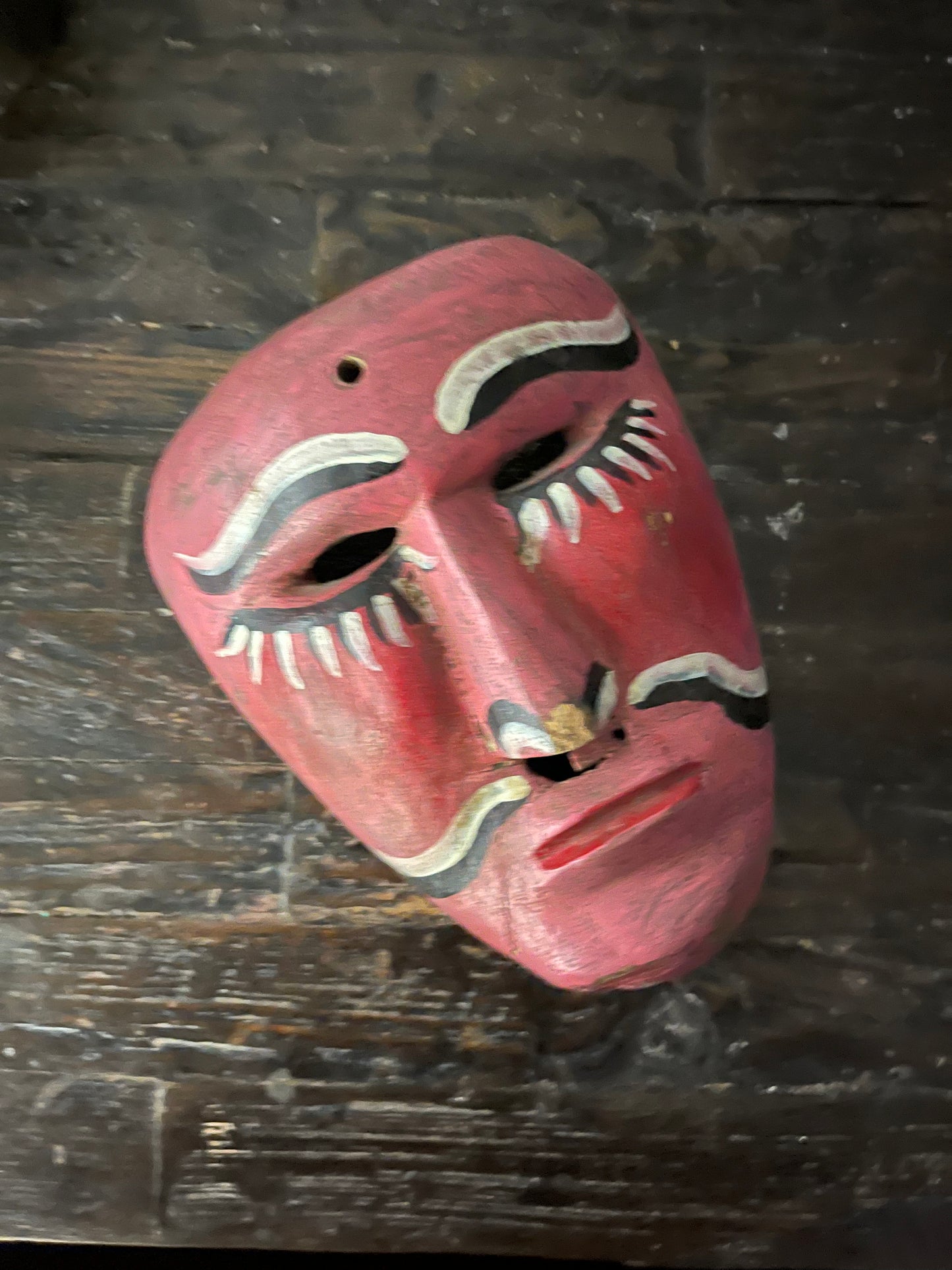 Old & Used Mexican Folk Art Mask from Rural Village
