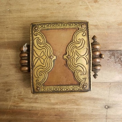 Antique Tibetan Brass & Copper Gau Box