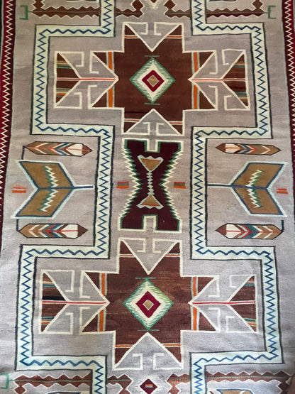 Antique Navajo Dine Teec Nos Pos Rug, Circa 1899 - !915