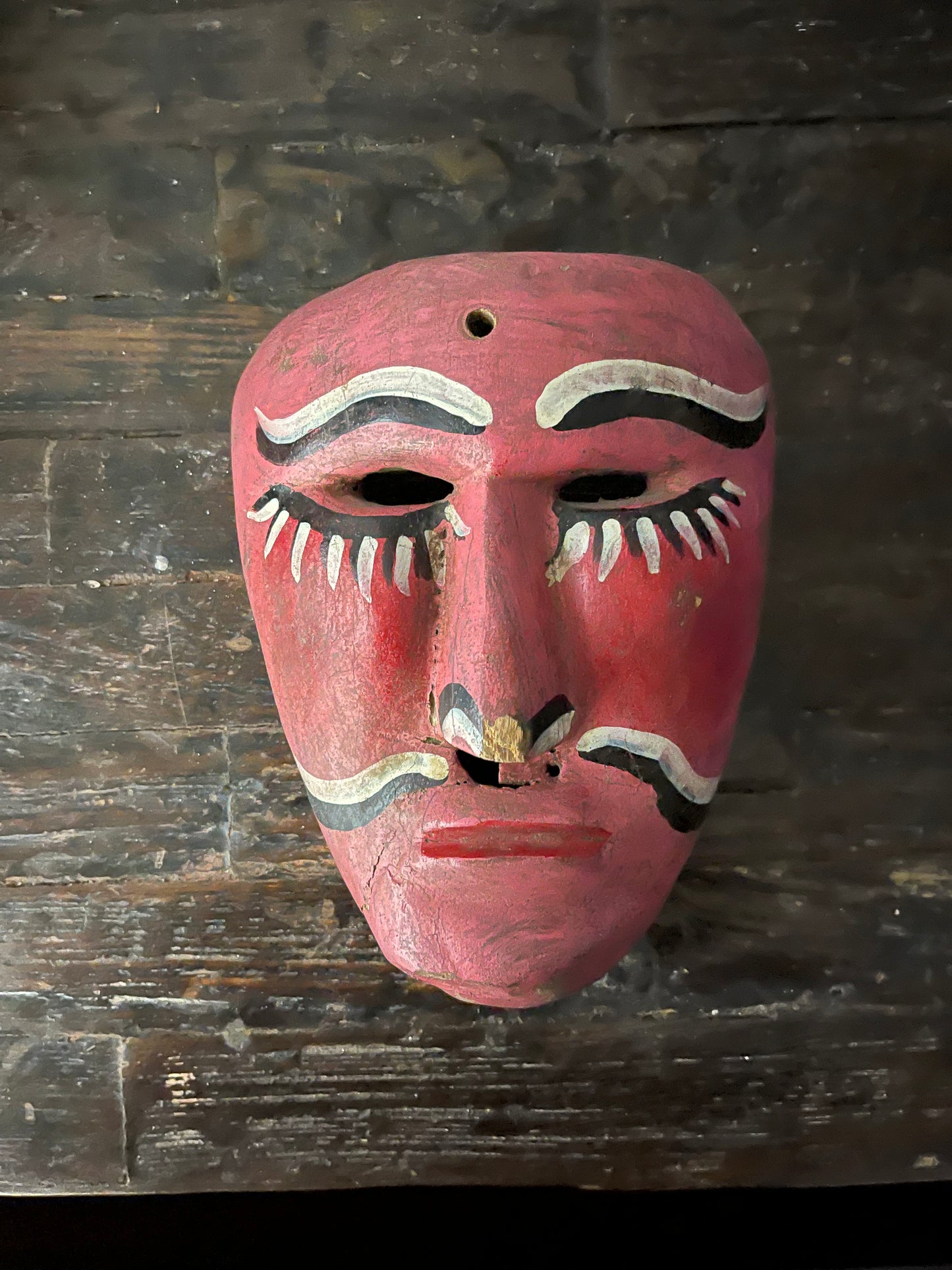Old & Used Mexican Folk Art Mask from Rural Village
