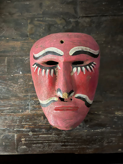 Old & Used Mexican Folk Art Mask from Rural Village