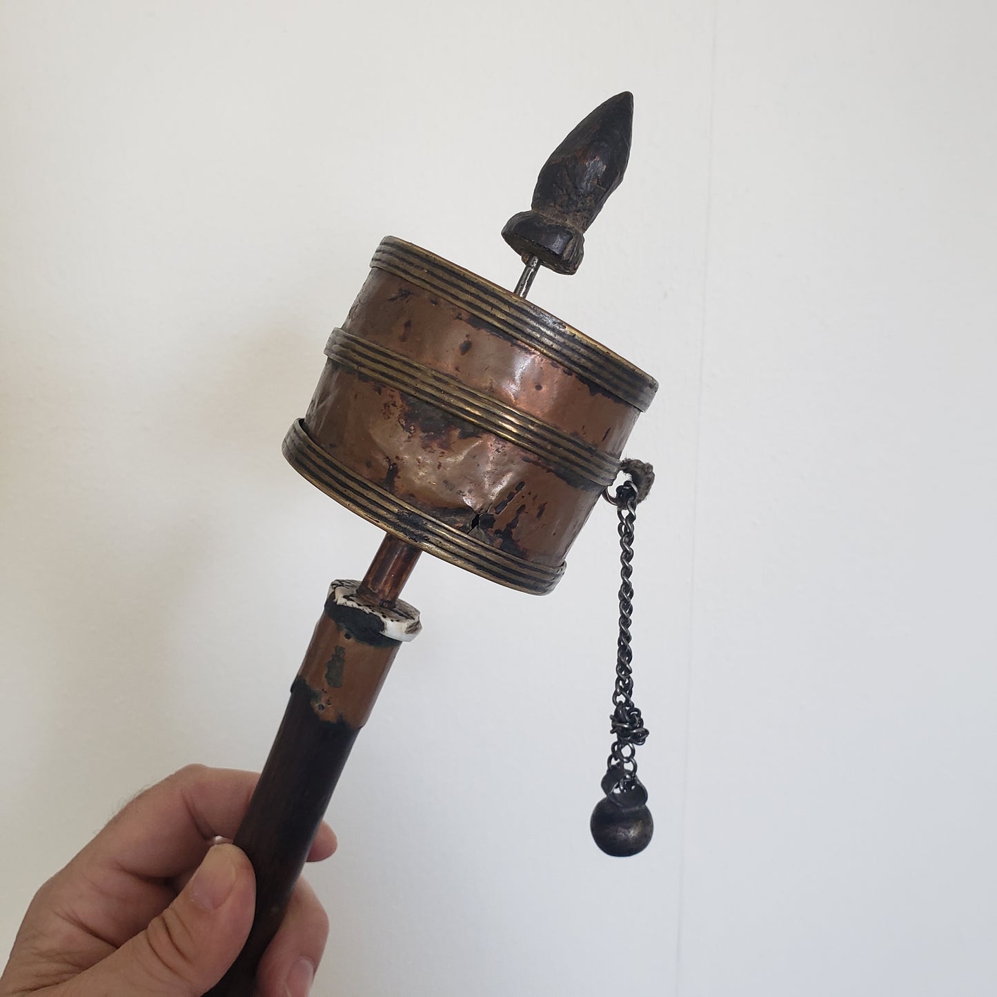 Antique Tibetan Copper Prayer Wheel