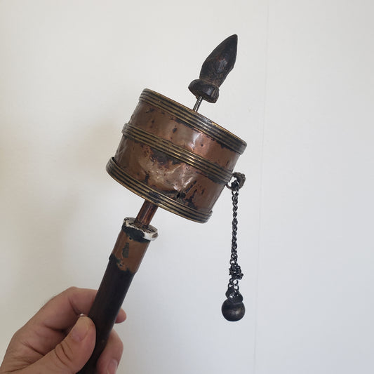 Antique Tibetan Copper Prayer Wheel