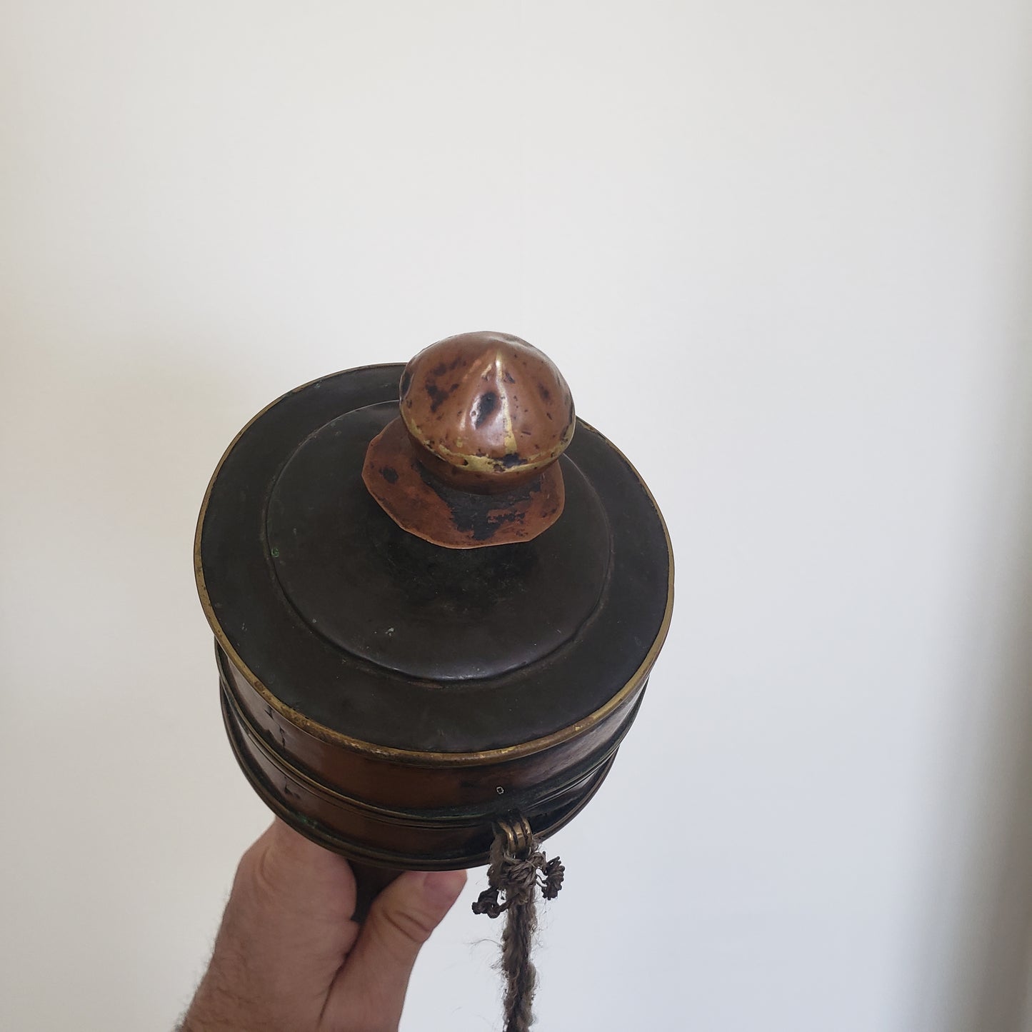 Antique Tibetan Copper Prayer Wheel