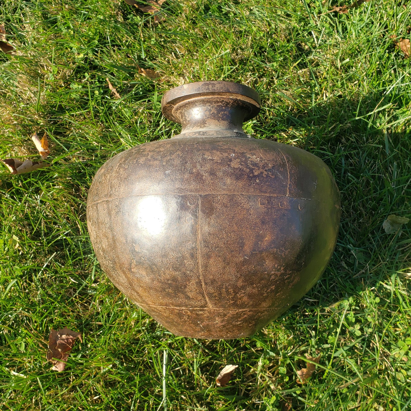 Antique Metal Water vessel from India