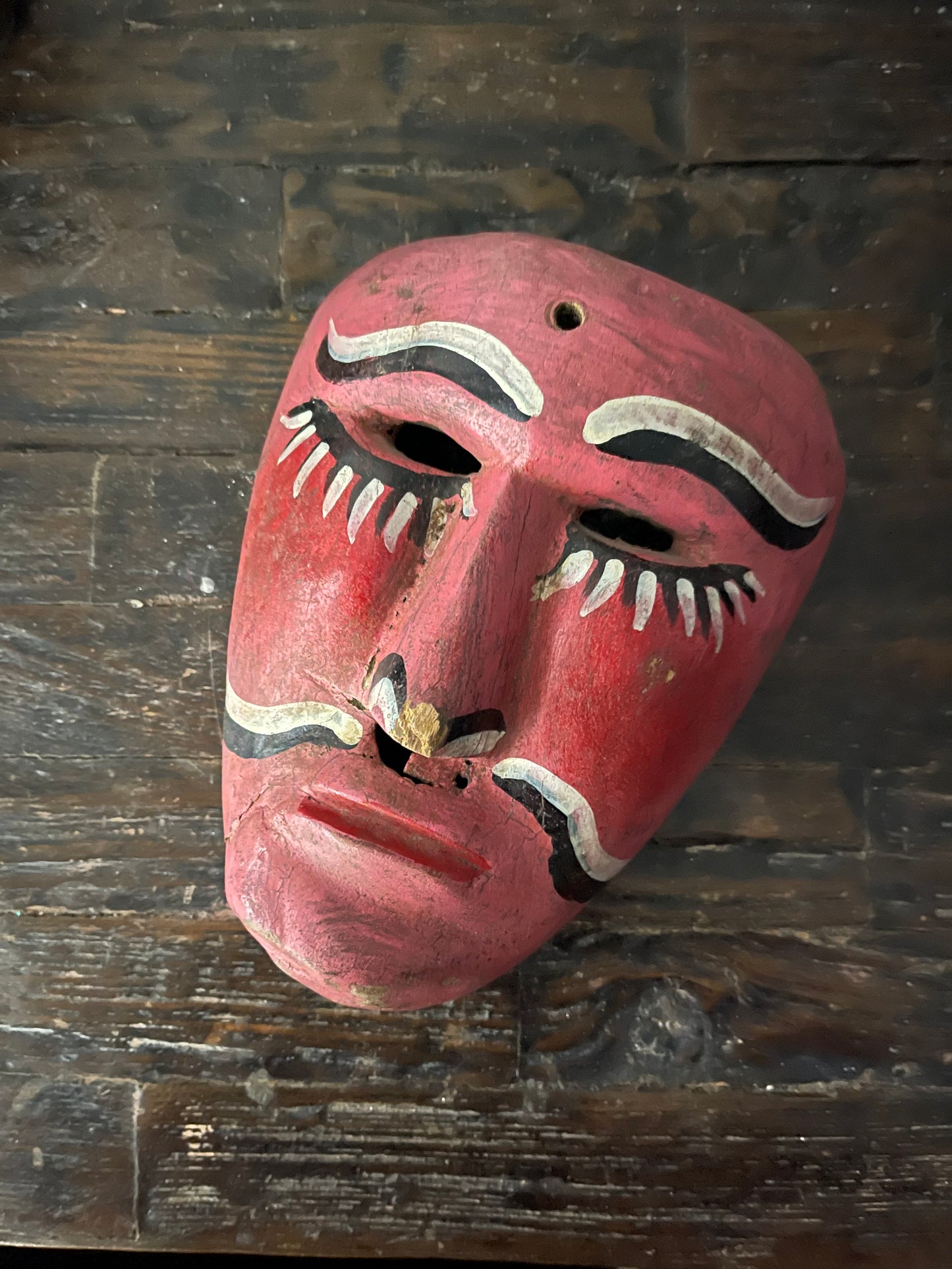 Old & Used Mexican Folk Art Mask from Rural Village