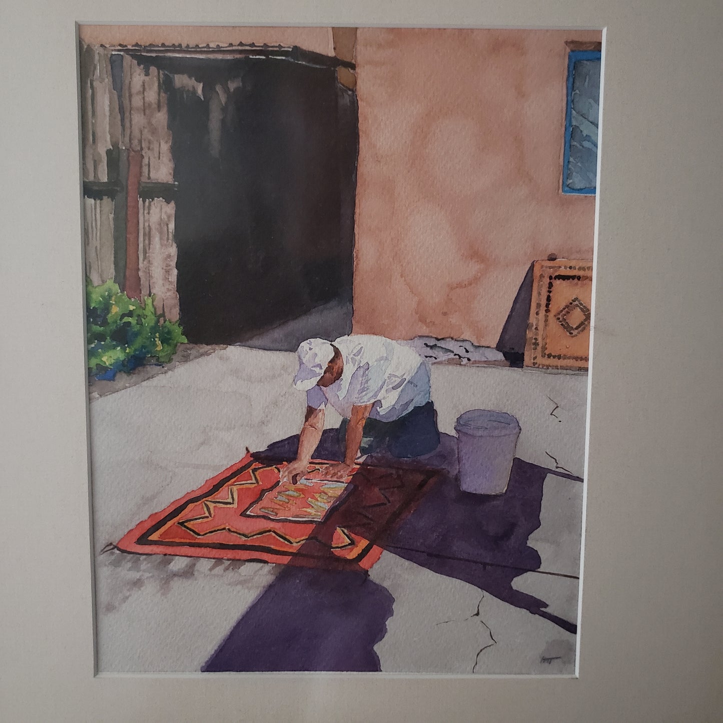 Hand Washing a Navajo Dine Rug in Taos,New Mexico