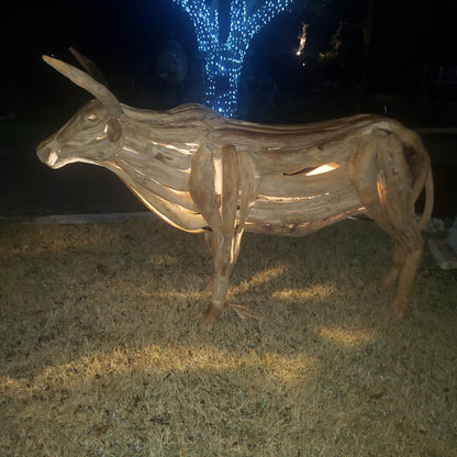 Large driftwood LongHorn Sculpture