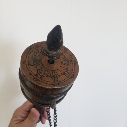 Antique Tibetan Copper Prayer Wheel