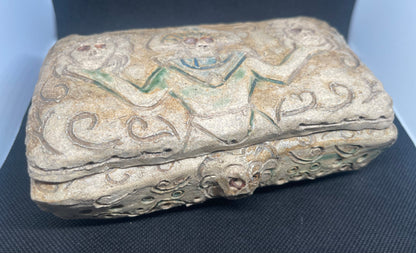 Vintage Ceramic Art Box with fitted lid
