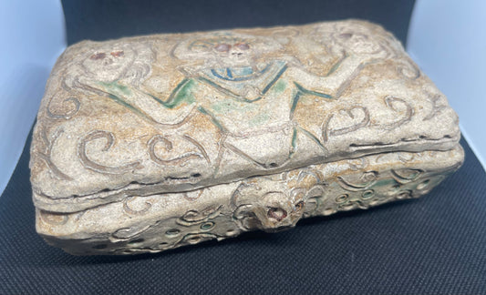 Vintage Ceramic Art Box with fitted lid