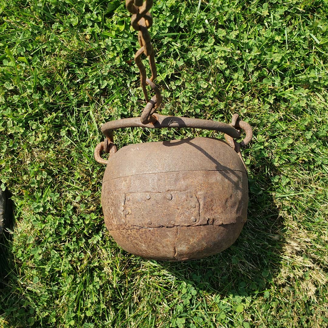 Antique hand-hammered Himalayan Well Pot