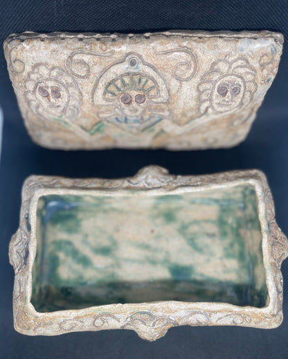 Vintage Ceramic Art Box with fitted lid