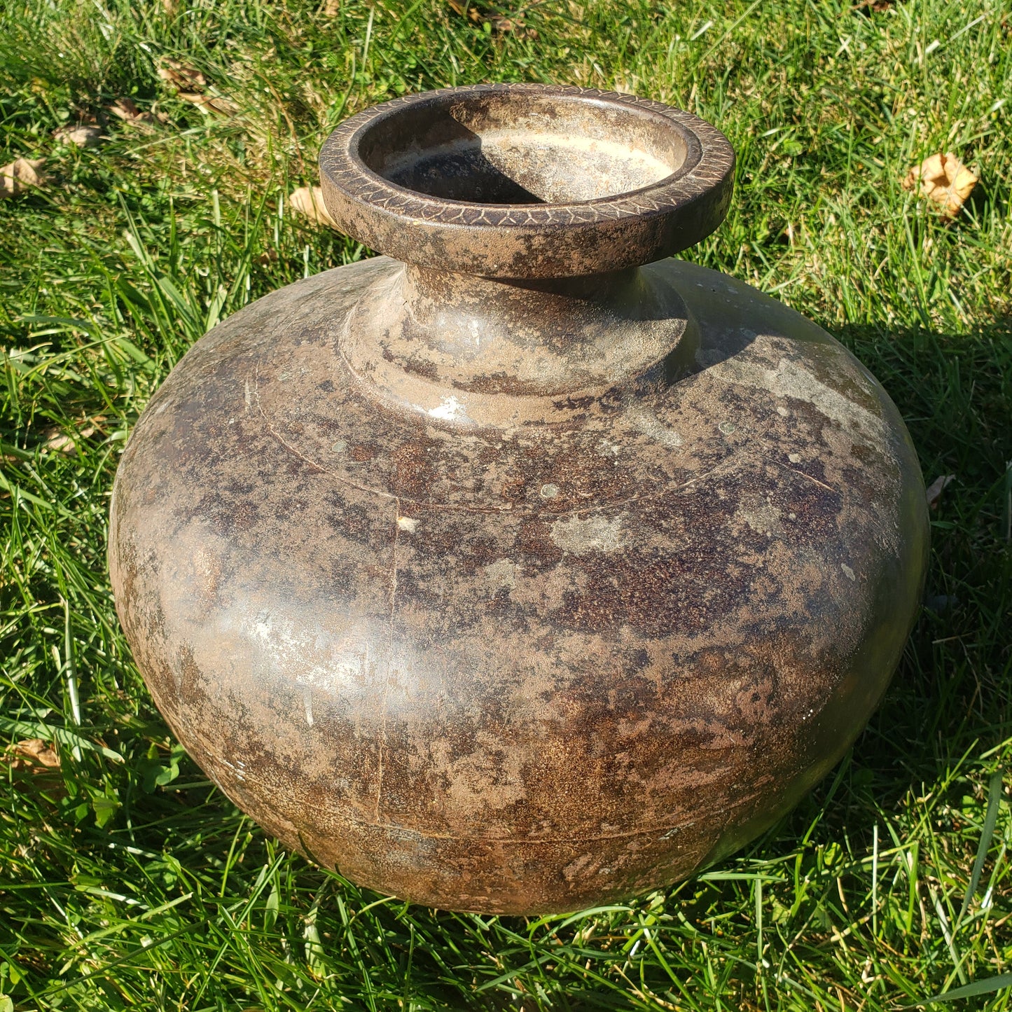 Antique Metal Water vessel from India