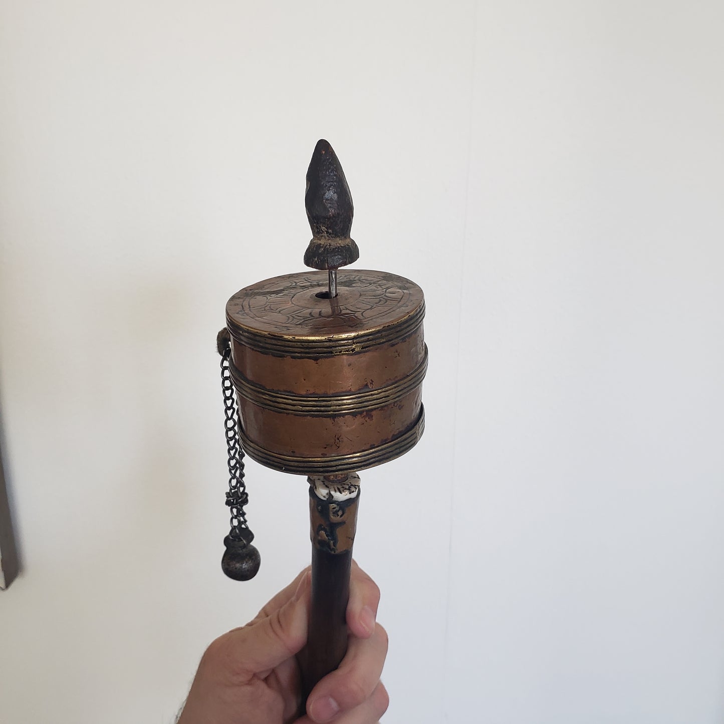 Antique Tibetan Copper Prayer Wheel
