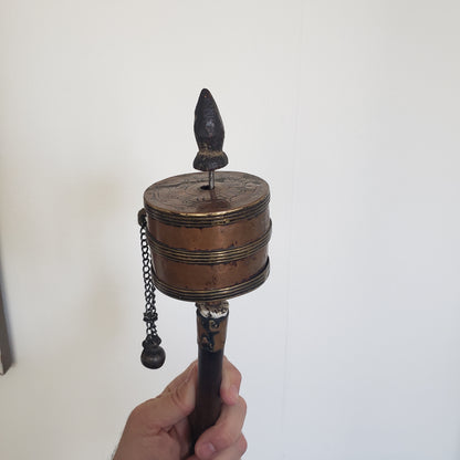 Antique Tibetan Copper Prayer Wheel