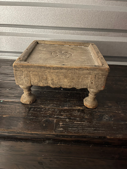 Antique Carved Solid Wood Table from the Swat Valley