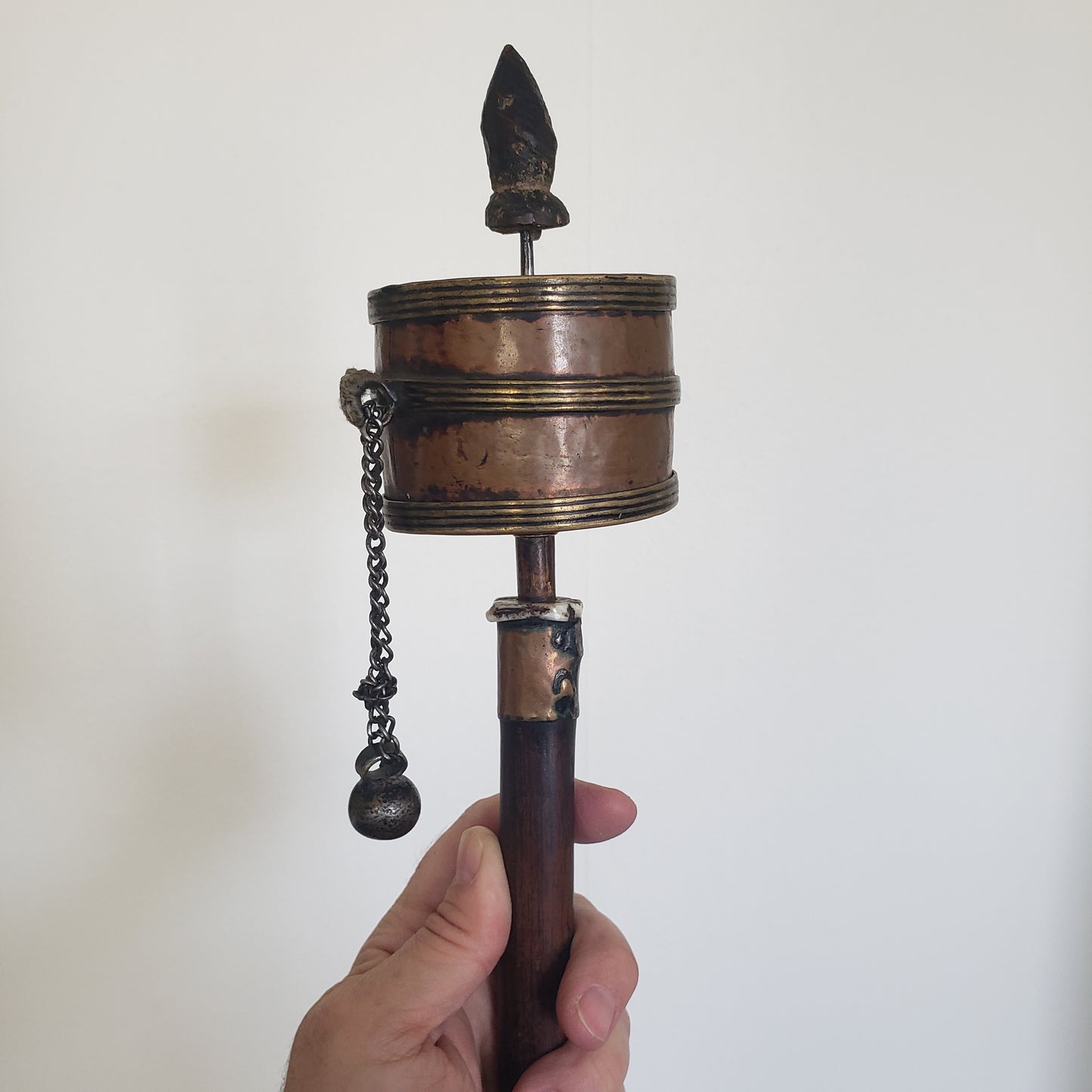 Antique Tibetan Copper Prayer Wheel