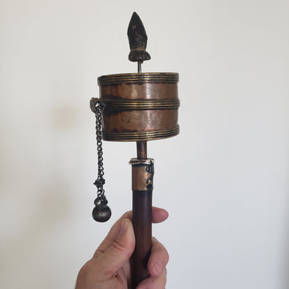 Antique Tibetan Copper Prayer Wheel
