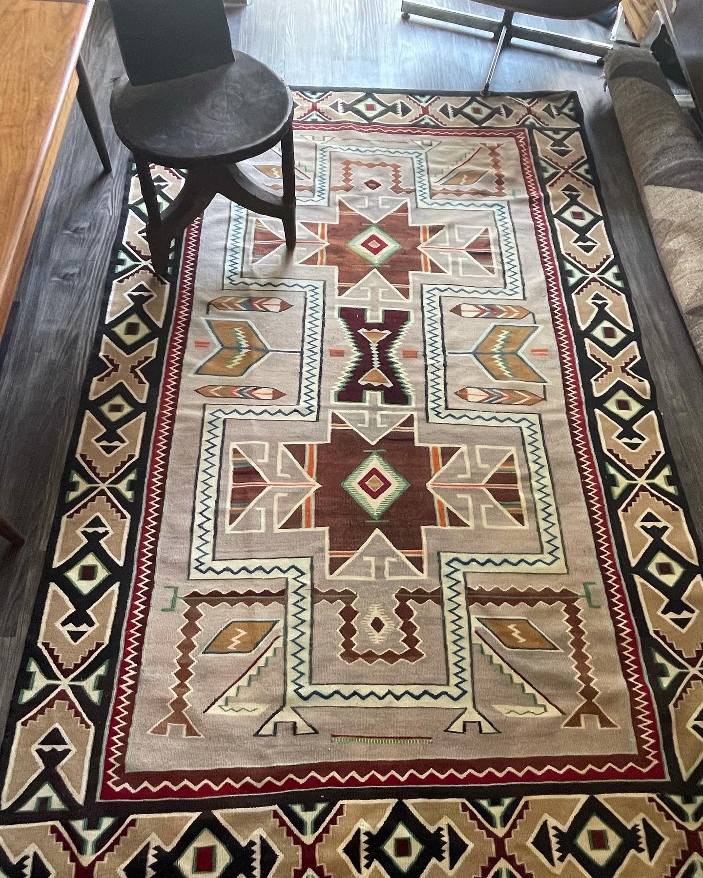 Antique Navajo Dine Teec Nos Pos Rug, Circa 1899 - !915