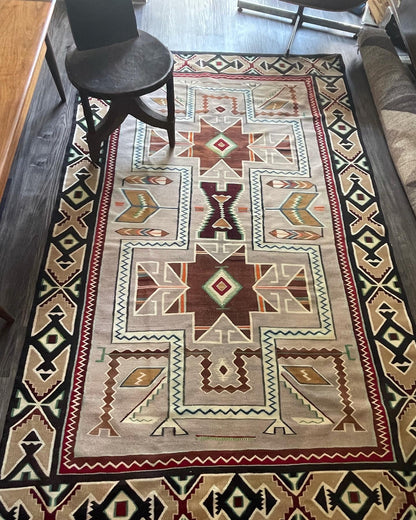 Antique Navajo Dine Teec Nos Pos Rug, Circa 1899 - !915