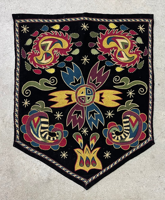Hand embroidered Central Asian Uzbek Silk Embroidery