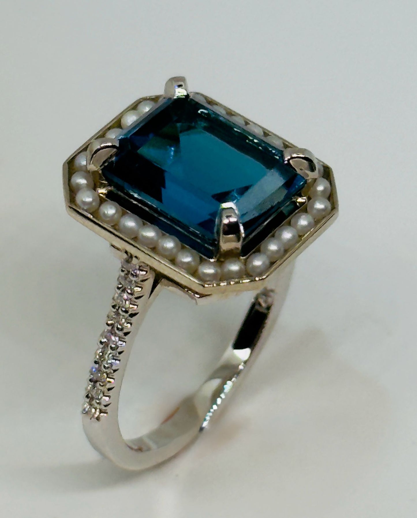 Blue Tormaline & Sea Pearls