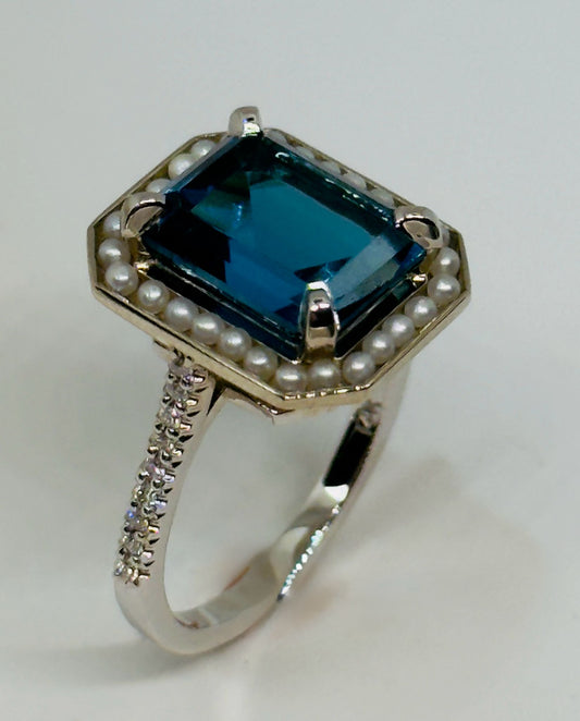 Blue Tormaline & Sea Pearls