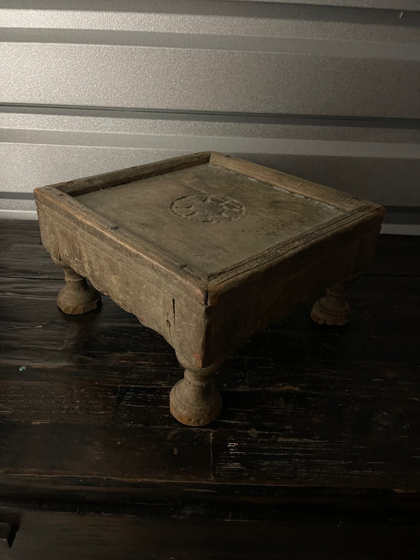 Antique Carved Solid Wood Table from the Swat Valley